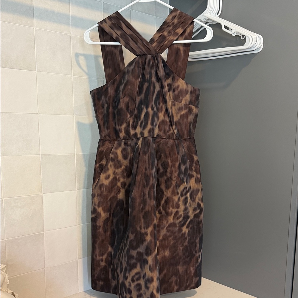 Banana Republic Brown Leopard Print Mini Dress